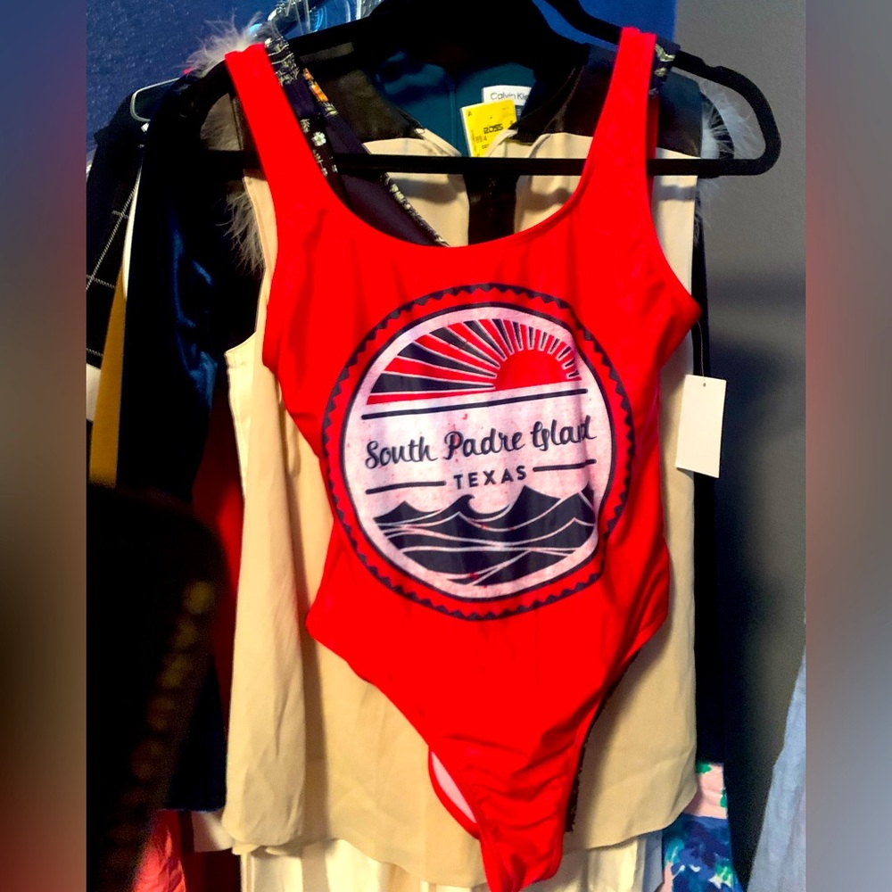 New South Padre Island onepiece bathing suit- sz sm